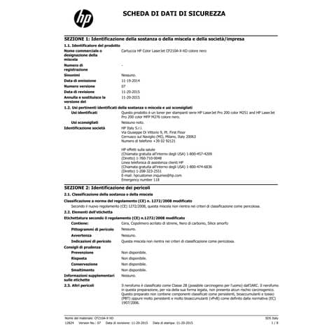 Toner alta capacità 131X HP nero  CF210X